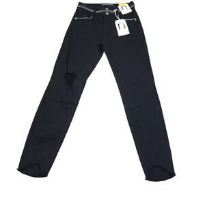 Nature Denim Kancan Ankle Skinny High Rise Jeans Chain Black Size 3 25 Stretch